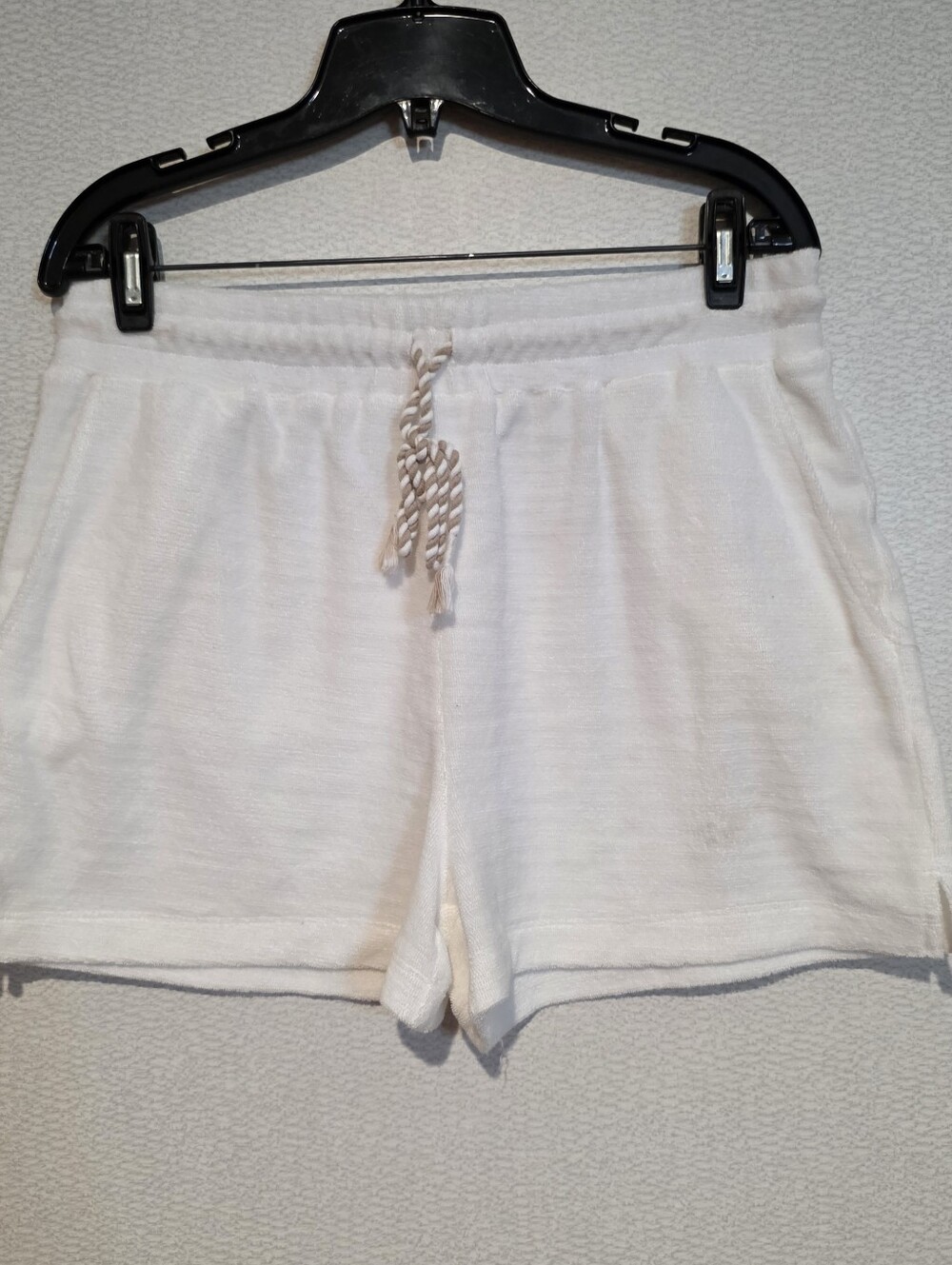 Faherty Womens Terry Cloth Drawstring Shorts White Large